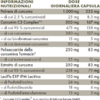 Tabella con valori nutrizionali ZREEN Curcuma Complex 2000