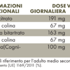 Tabella con valori nutrizionali ZREEN Colina 3