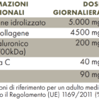 Tabella con valori nutrizionali ZREEN Collagene