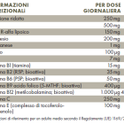 Tabella con valori nutrizionali ZREEN Glutation Boost