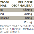 Tabella con valori nutrizionali ZREEN Luteina-Zeaxantina