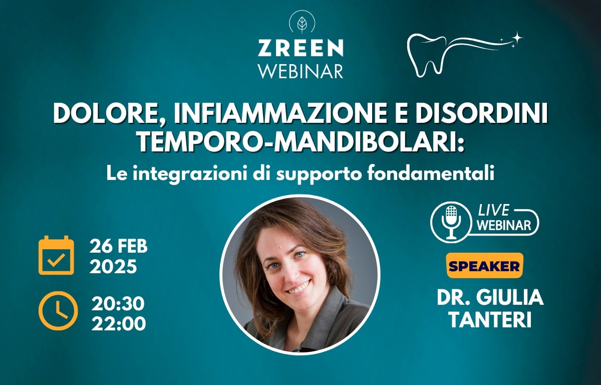 Copertina webinar: info evento e foto profilo della Dr.ssa Giulia Tanteri