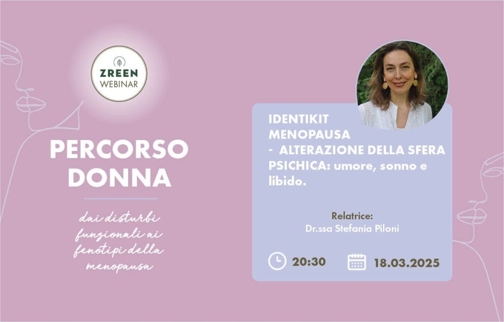 Copertina webinar: info evento e foto profilo della relatrice: Dr.ssa Stefania Piloni